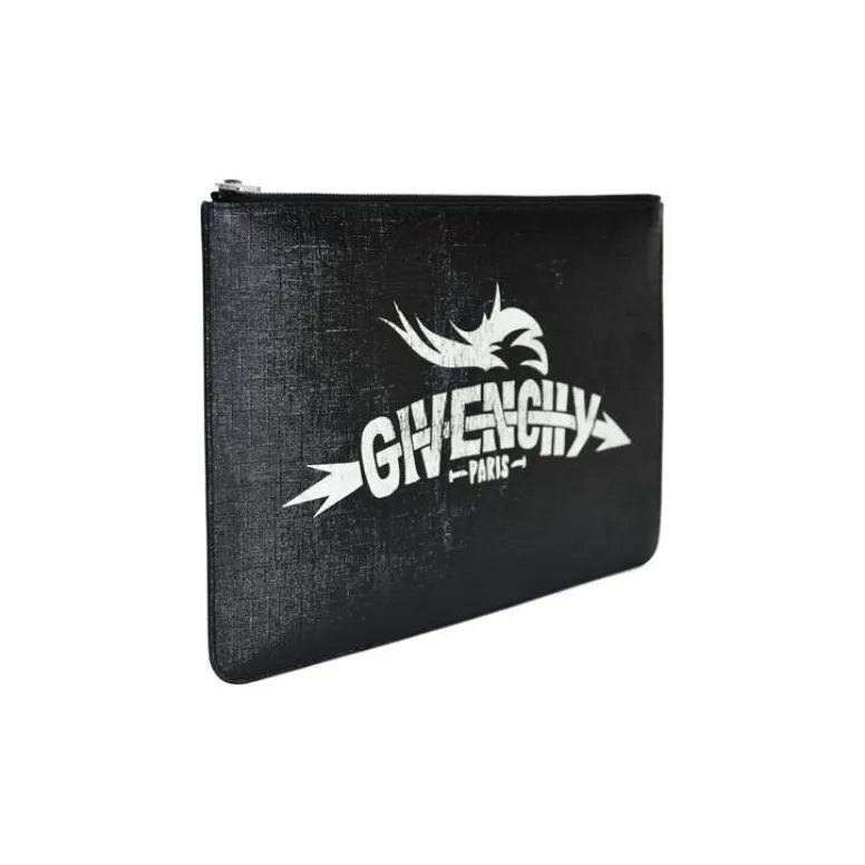 GIVENCHY Leather Clutch Regular Women's Black-1