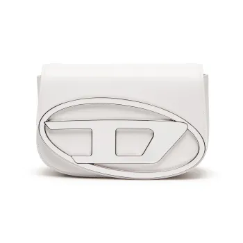 DIESEL Cow Leather Portable Crossbody Bag, Shoulder Bag Women's White