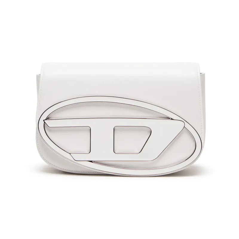 DIESEL Cow Leather Portable Crossbody Bag, Shoulder Bag Women's White-0