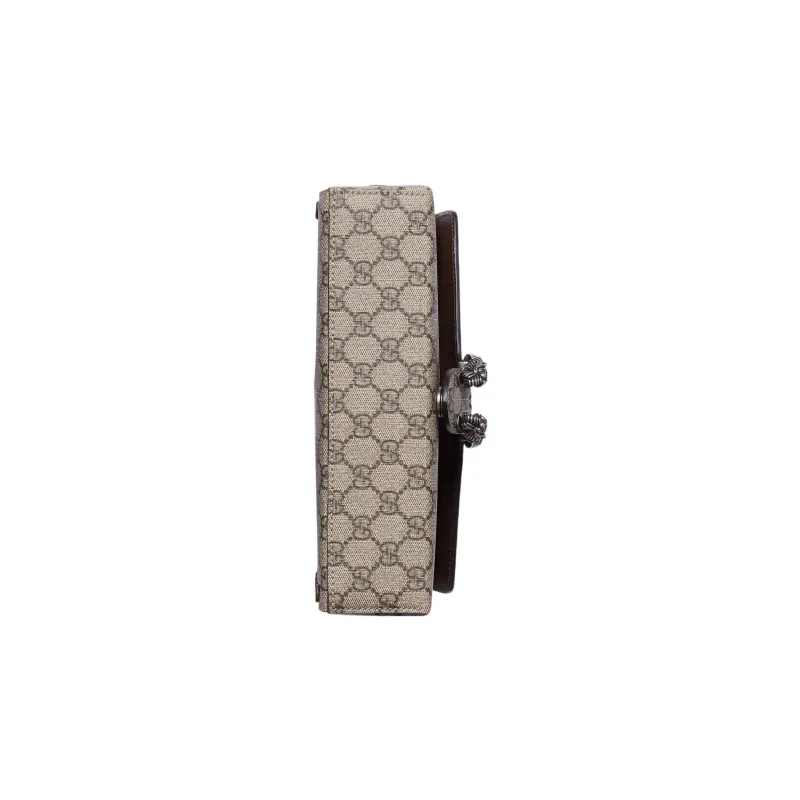 GUCCI Canvas With Leather Trim Canvas Bag Messenger Bag Shoulder Bag Crossbody Bag Women's Brown-5