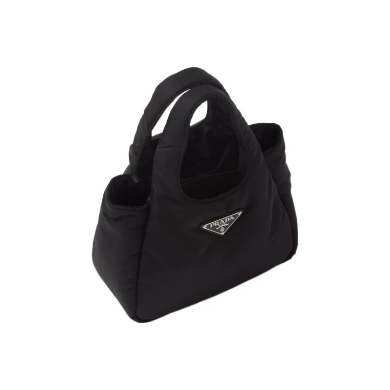 PRADA Fabric Tote Bag Shopping Bag Handbag Small Size Women's Black-1