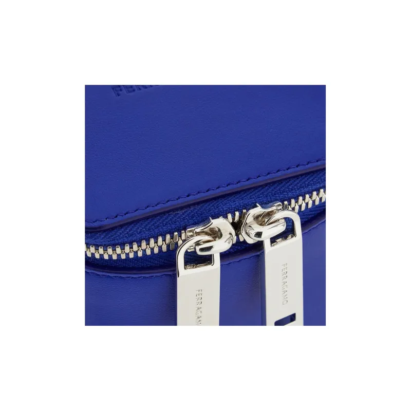 FERRAGAMO Cow Leather Coin Purse Mini Women's Blue-5