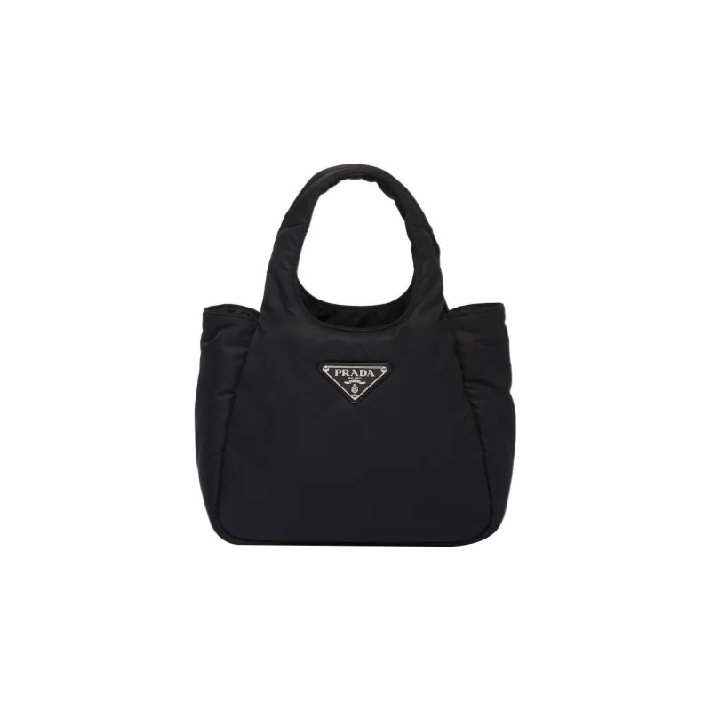 PRADA Fabric Tote Bag Shopping Bag Handbag Small Size Women's Black-0