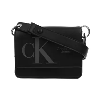 CK/Calvin Klein Polyurethane Small Square Bag Portable Crossbody Bag Shoulder Bag Women's Black