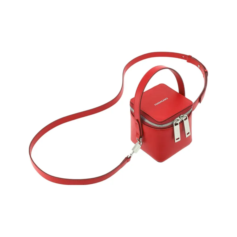 FERRAGAMO Cow Leather Coin Purse Mini Women's Red-3
