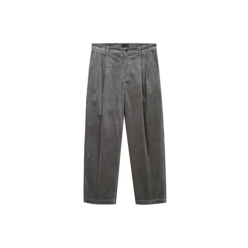 CROQUIS Casual Pants Men Gray Bamboo Green