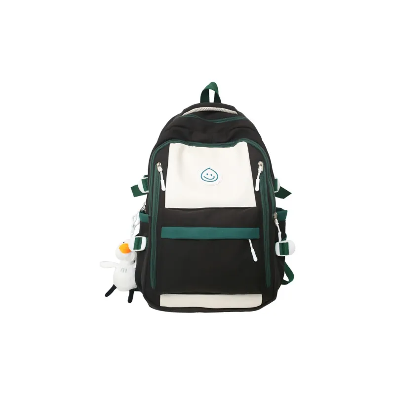 NOMK Nylon Canvas Computer Handheld Backpack Regular Unisex Multicolor-2