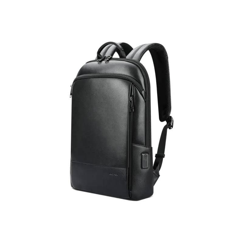 BOPAI Genuine Leather Laptop Backpack Regular Men's Yellow-1