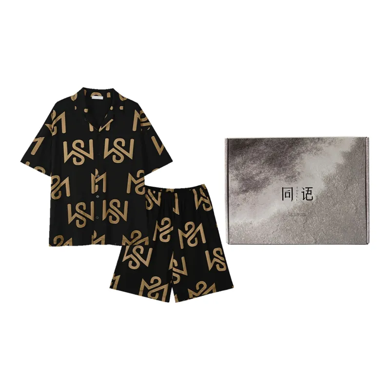 Same Language Men Pajama Sets-0