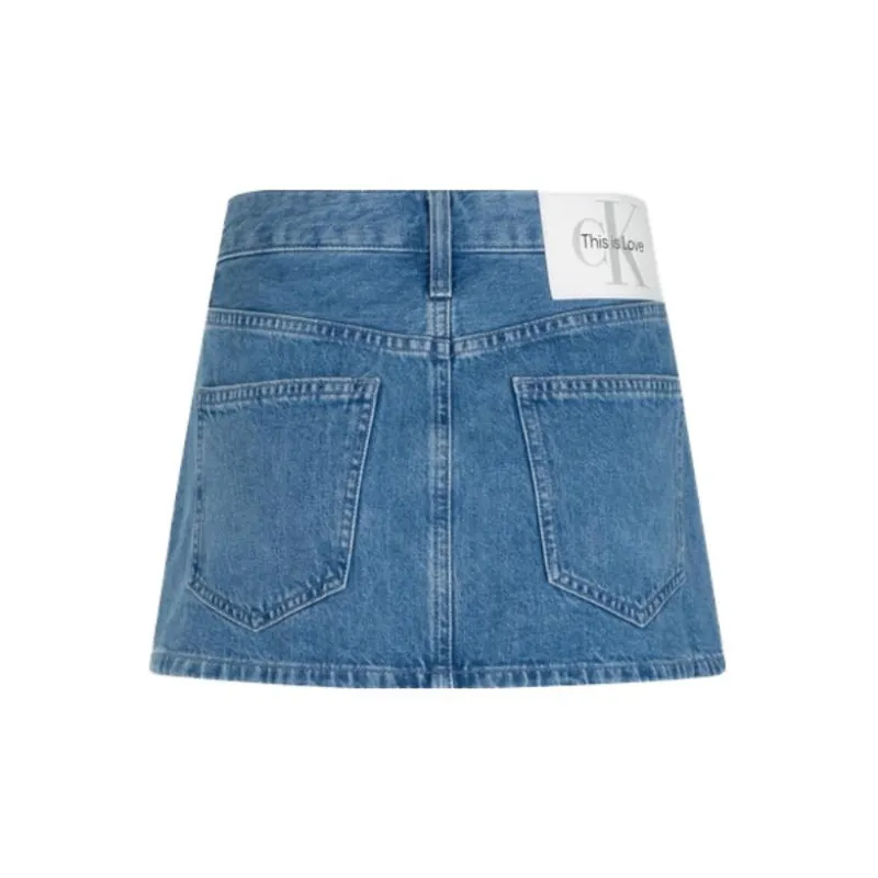 CALVIN KLEIN Denim Short Skirts Women's Denim Blue-1