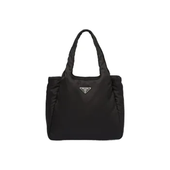 PRADA Re Nylon Fabric Tote Bag, Shopping Bag, Handbag Large Size Women's Black
