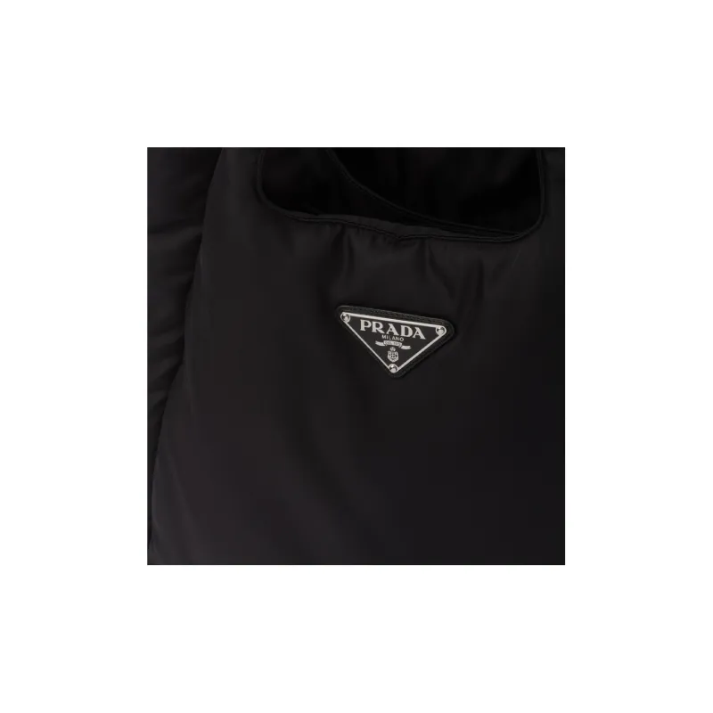 PRADA Re Nylon Fabric Tote Bag, Shopping Bag, Handbag Tubas Women's Black-3