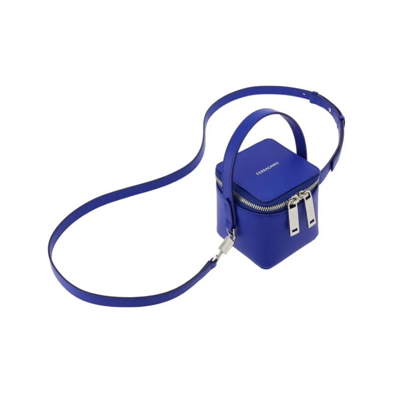 FERRAGAMO Cow Leather Coin Purse Mini Women's Blue-3