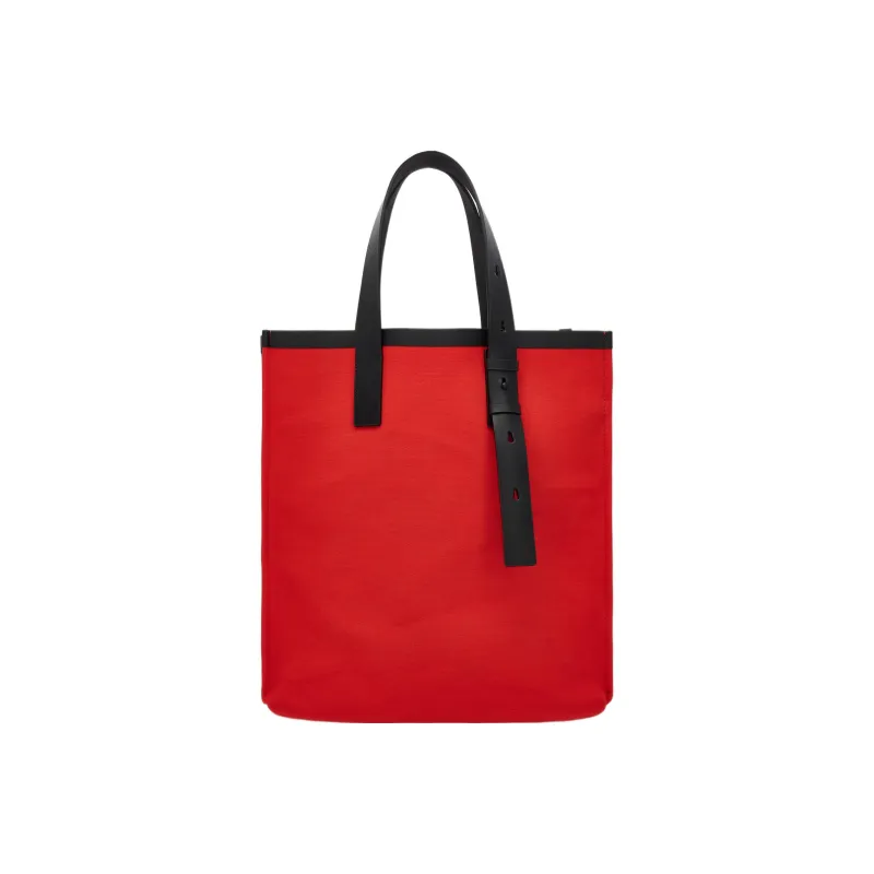 FERRAGAMO Canvas With Leather Trim Canvas Bag Tote Bag Shopping Bag Handbag Women's Red-2