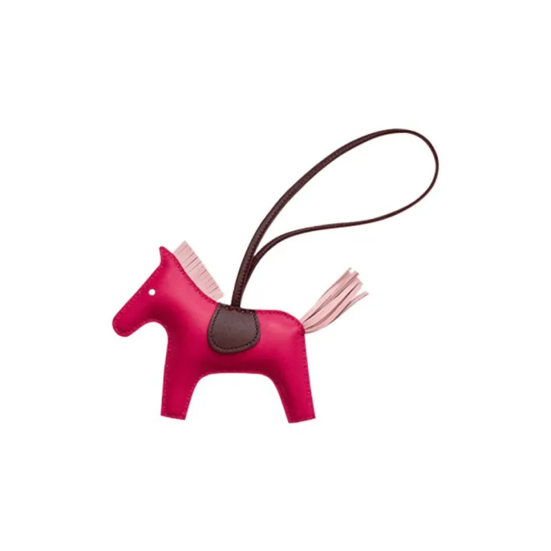 HERMES Rodeo Pendants Unisex Medium Size Charm, Pink-0