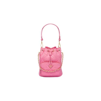 PRADA Re-Nylon Fabric Bucket Bag Portable Crossbody Bag Shoulder Bag Regular Women's Begonia Pink Red