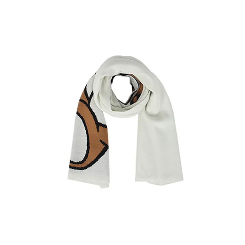 MOSCHINO Knit Scarves Unisex White-1