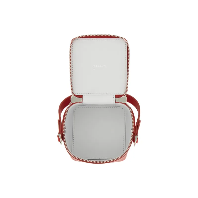 FERRAGAMO Cow Leather Coin Purse Mini Women's Red-4