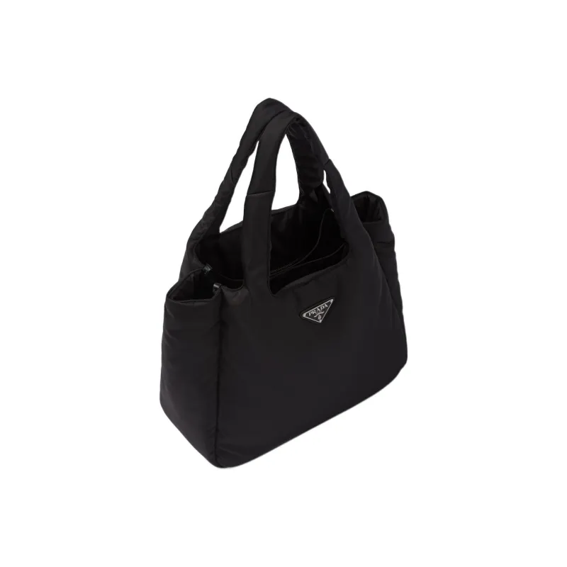 PRADA Re Nylon Fabric Tote Bag, Shopping Bag, Handbag Tubas Women's Black-1