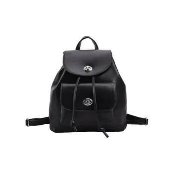 JANE KLAIN PU Handbag Backpack Medium Size Women's Black/Silver