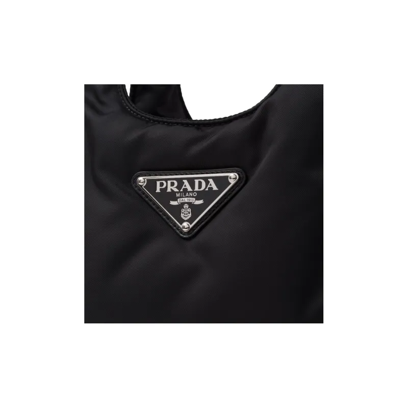 PRADA Fabric Tote Bag Shopping Bag Handbag Small Size Women's Black-4