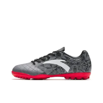 Anta TF Rubber Broken Studs Artificial Ground Wear Resistant Soccer Shoes Men's Gray Pink