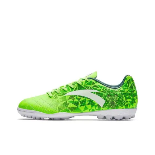 Anta TF Rubber Broken Studs Artificial Ground Anti-Slip Wear-Resistant Soccer Shoes Men's Green White