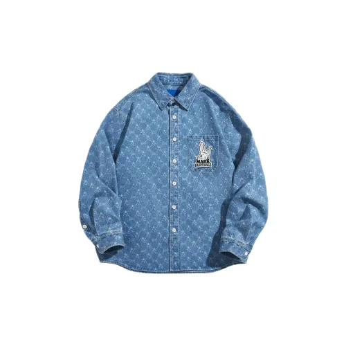 Peter Rabbit X FAIRWHALE Denim Jackets Men Gray Blue