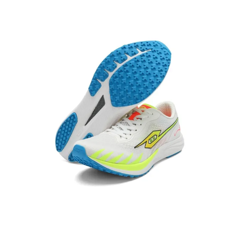 TANSHEZHE Dark Horse 2.0 Cushioning, Slip Resistant, Abrasion Resistant, Rebound Low Top Running Shoes Unisex White-4