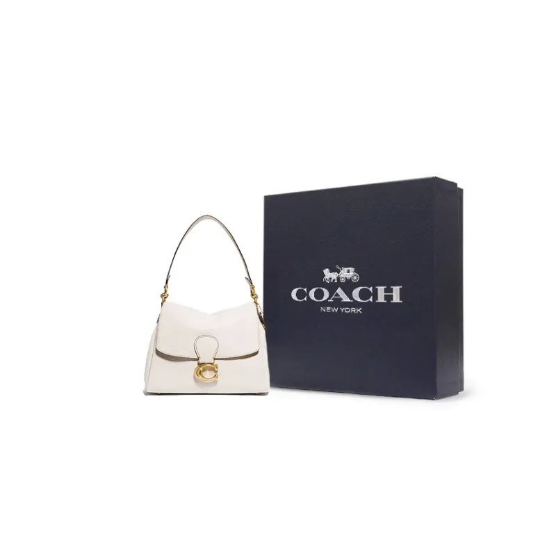COACH May Leather Portable Crossbody Bag, Shoulder Bag Women's Chalk White-0