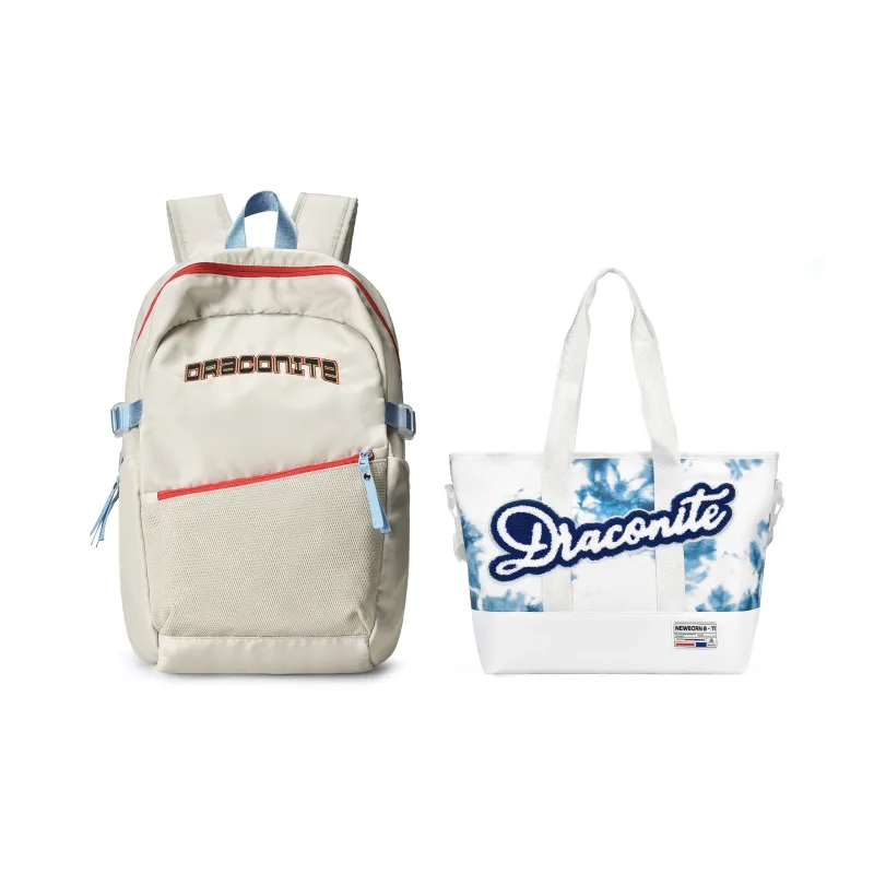 DRACONITE Polyester Student Backpack Regular Unisex Ecru-20