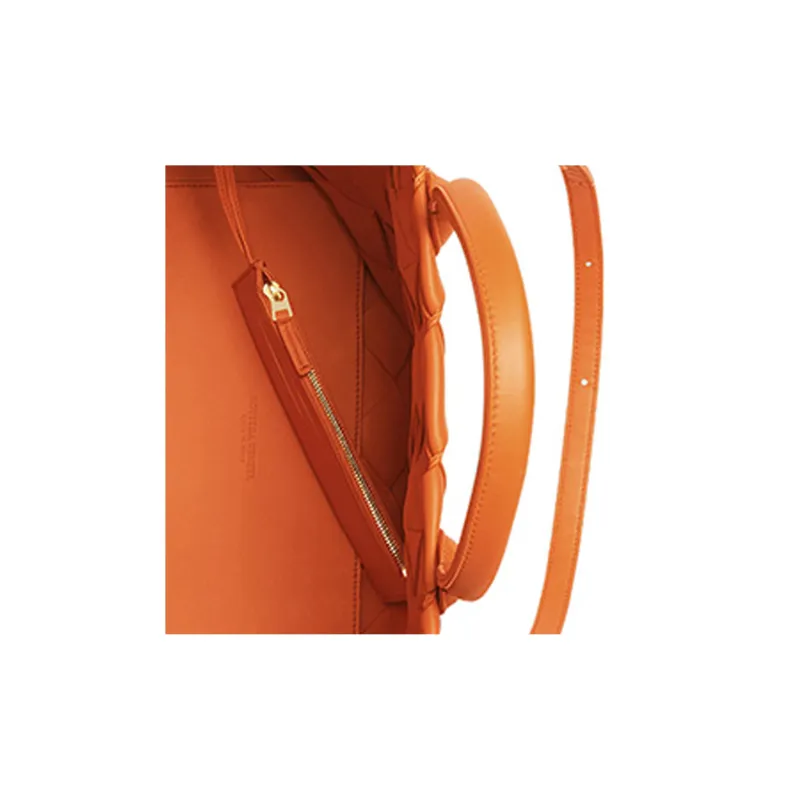 Bottega Veneta CABAT Lambskin Tote Bag Shopping Bag Shoulder Bag Crossbody Bag Handbag Medium Size Women's Burnt Orange-4