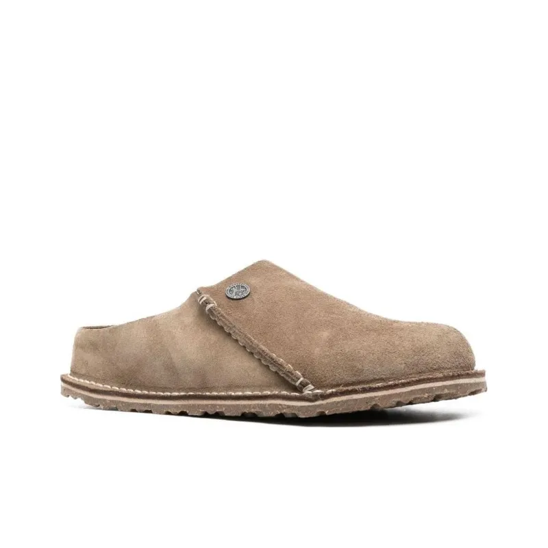 Birkenstock Zermatt Logo debossed Suede Slippers-2