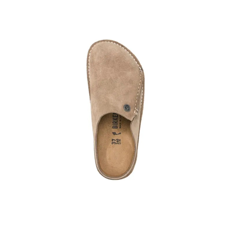 Birkenstock Zermatt Logo debossed Suede Slippers-4