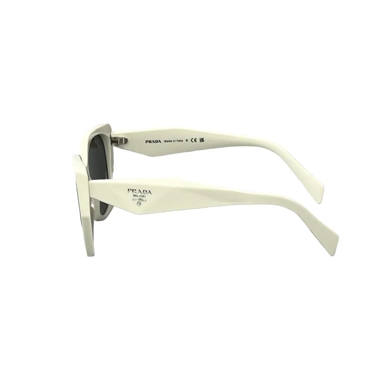 PRADA Irregular Shape Sunglasses Unisex White-3