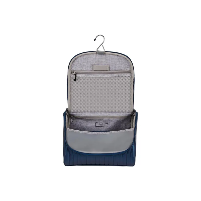 SAMSONITE C-LITE Polyurethane Dome Bag Handbag Travel Toiletry Bag Small Size Unisex Midnight Blue-6