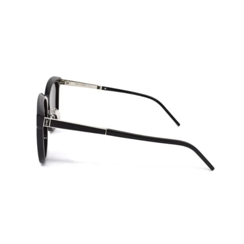 SAINT LAURENT Alloy Irregular Shape Sunglasses Unisex Black-2