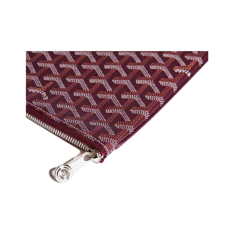 GOYARD SENAT Canvas With Leather Wallet, Toiletry Bag, Clutch Regular Unisex Burgundy-2