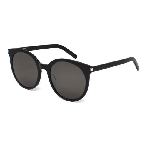 SAINT LAURENT Injection Molded Irregular Shape Sunglasses Unisex Black