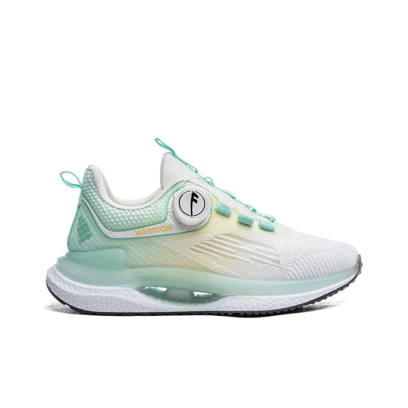Warrior Comfortable Sports Anti Slip Wear Resistant Low Top Casual Shoes Women's White Lake Green-1