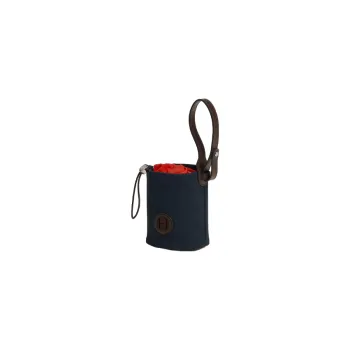HERMES Coated Canvas With Leather Dog Bag Accessory Unisex Marine Blue