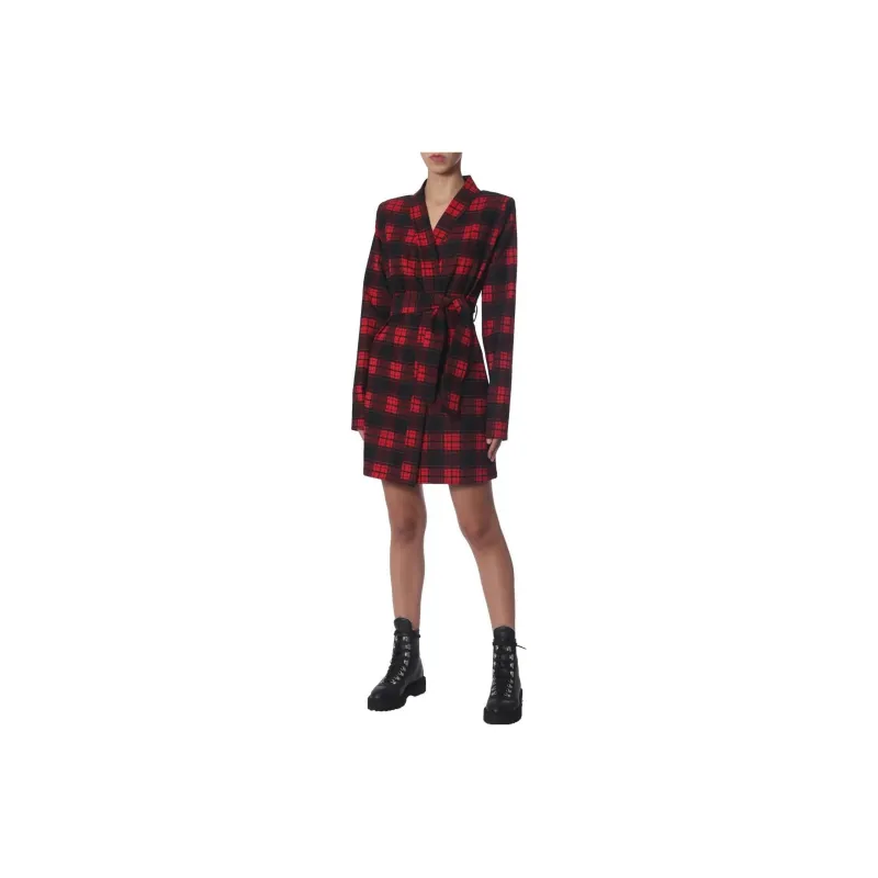 Unravel Project Check Pattern Belted Dress-2