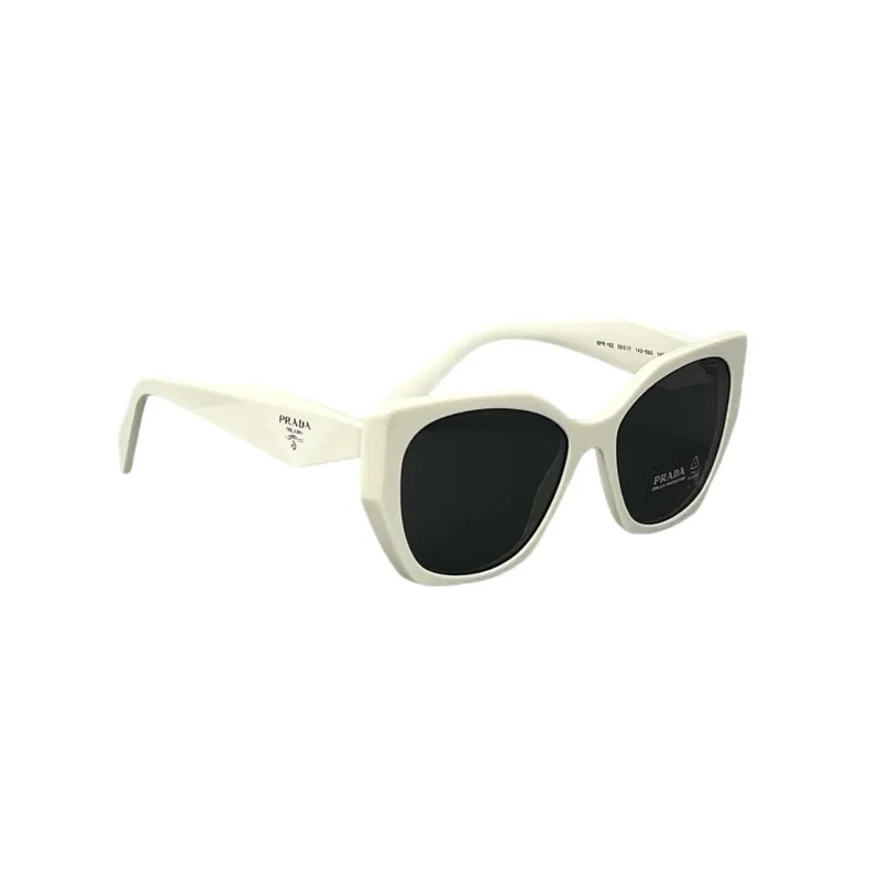 PRADA Irregular Shape Sunglasses Unisex White-1