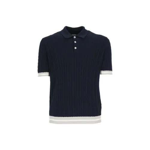 Eleventy Polo Shirts Men Blue