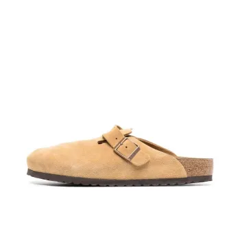 Boston Birkenstock Suede Leather 'Latte Cream'