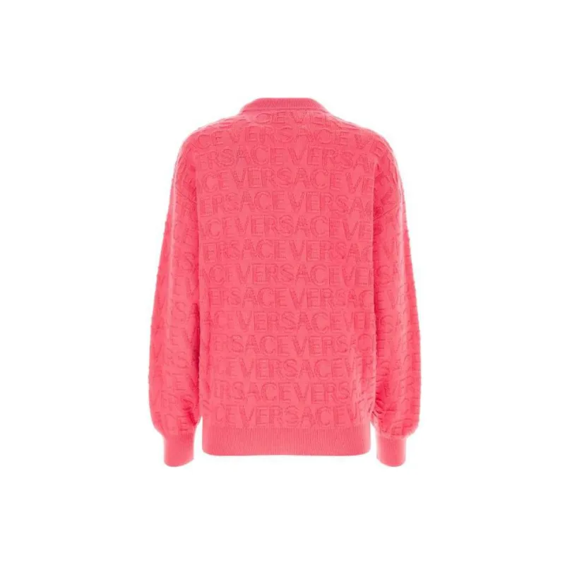 VERSACE X Dua Lipa Monogrammed Crewneck Knit Jumper-1