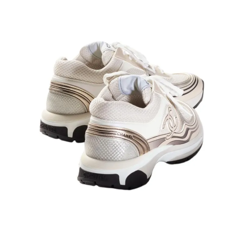 CHANEL Women's Sneaker 'Ivory Silver' Women's-3