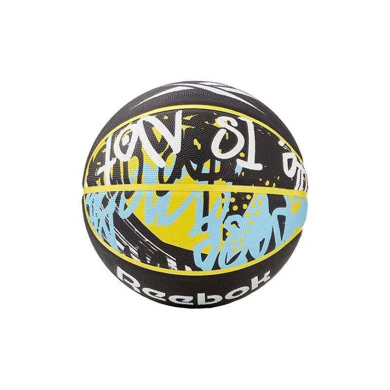 Reebok Rubber Basketball Black Yellow Size 7 Training Unisex-2
