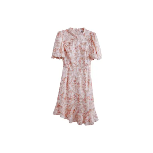 Olrain Short-Sleeved Dresses Women's Pink