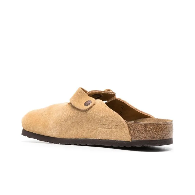Birkenstock Boston Suede Leather 'Latte Cream'-3